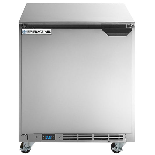 Beverage Air - UCF27AHC-24-23, 27" 1 Solid Door Low Profile Undercounter Freezer with Left Hinged Door 7.3 cu. ft.