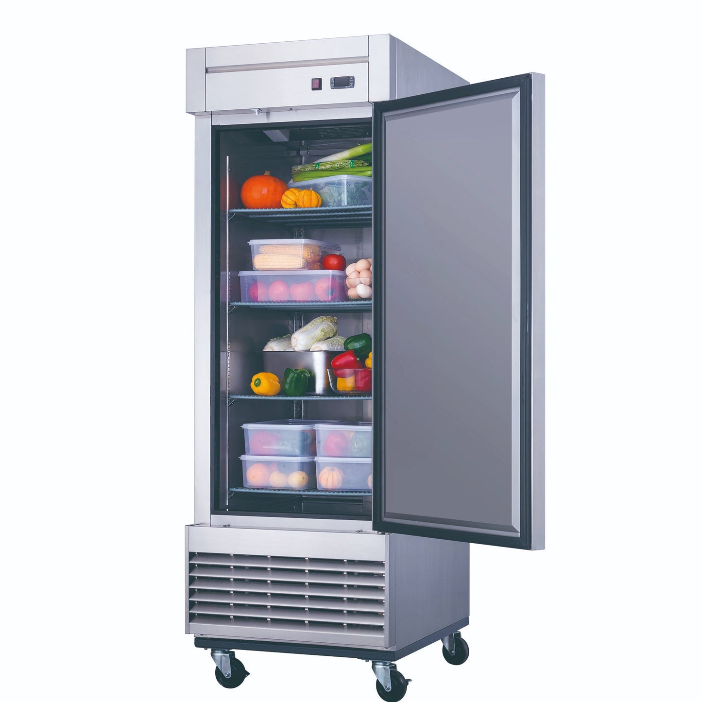 Advance Kitchen Pros - D28F, Commercial 27-1/2" Single Solid Door Reach-In Freezer