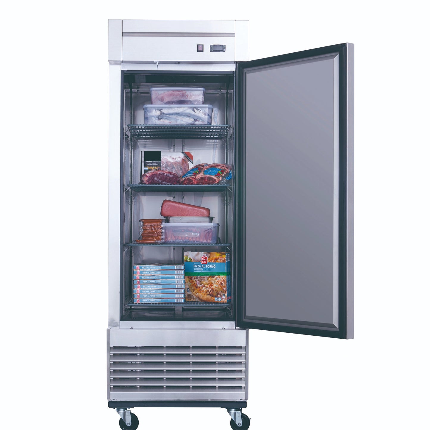 Advance Kitchen Pros - D28F, Commercial 27-1/2" Single Solid Door Reach-In Freezer