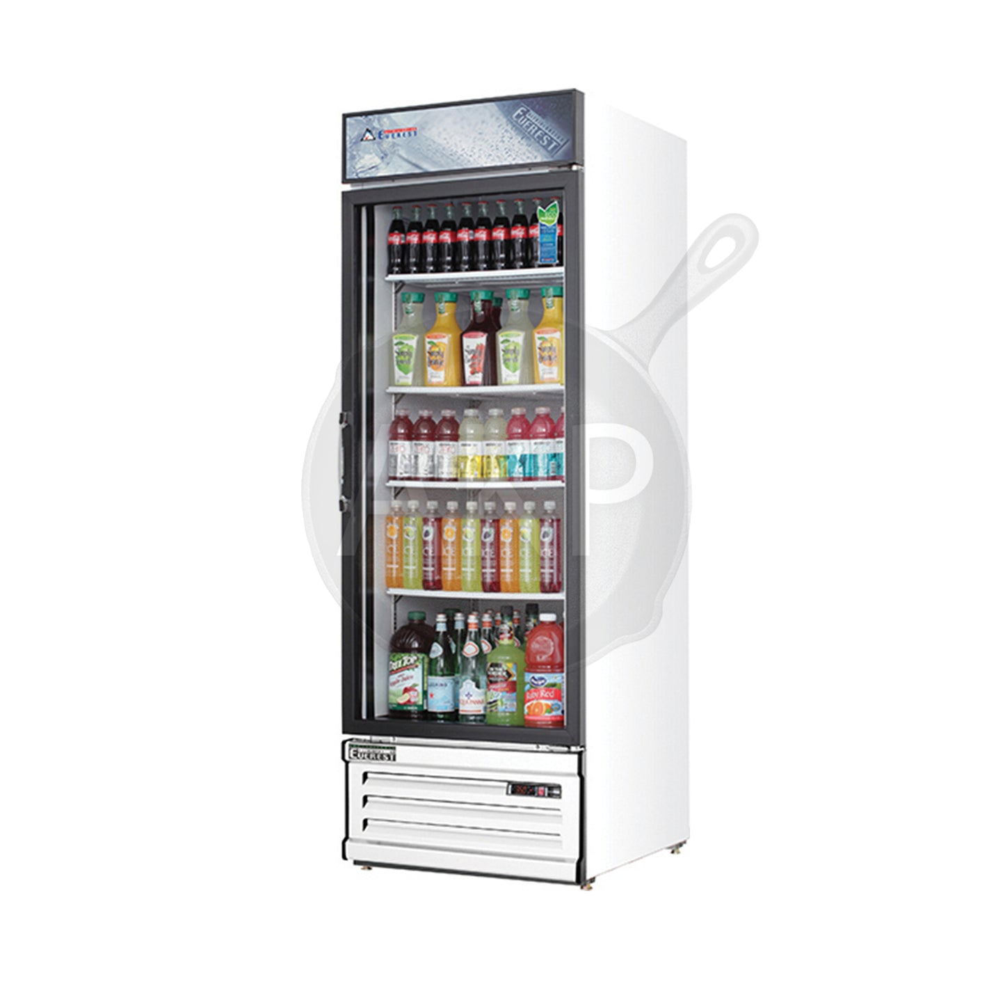 Everest - EMGR20, Commercial 24" 1 Swing Glass Door Merchandiser Refrigerator 20 Ct. Ft.