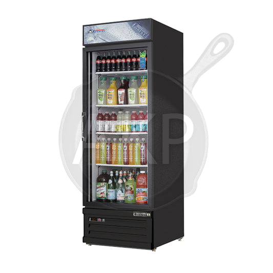 Everest - EMGR20B, Commercial 24" 1 Swing Glass Door Merchandiser Refrigerator 20 Ct. Ft.