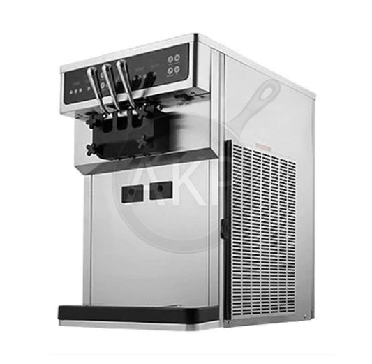 Icetro ISI-163TT, 20" Countertop Soft Serve Ice Cream Machine 2 Flavors and 1 Twist 52 Lbs