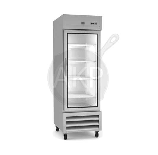 Kelvinator Commercial 738278m, 1 Glass Door Reach-In Refrigerator 23 cu.ft Stainless Steel (R290)