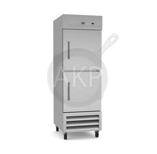 Kelvinator Commercial 738280, 2 Half Door Reach-In Refrigerator 23 cu.ft Stainless Steel (R290) Energy Star