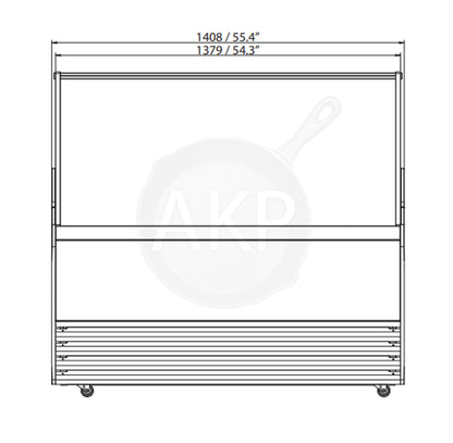 Omcan FR-CN-00010W, 55″ Gelato Display Showcase (White Exterior) with 10 Pans