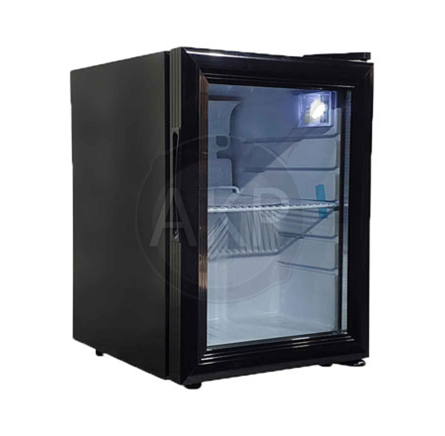 Omcan RS-CN-0021, 13" Black Countertop Display Refrigerator 21L