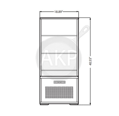 Omcan RS-CN-0100-R, 19" Circular Refrigerated Display Showcase with 100 L capacity