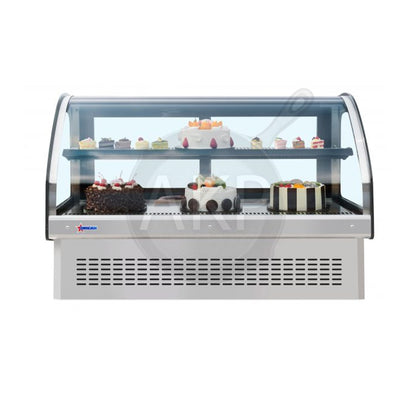 Omcan RS-CN-0173-A, 47" Countertop / Drop In Curved Glass Refrigerated Display with 173 L capacity