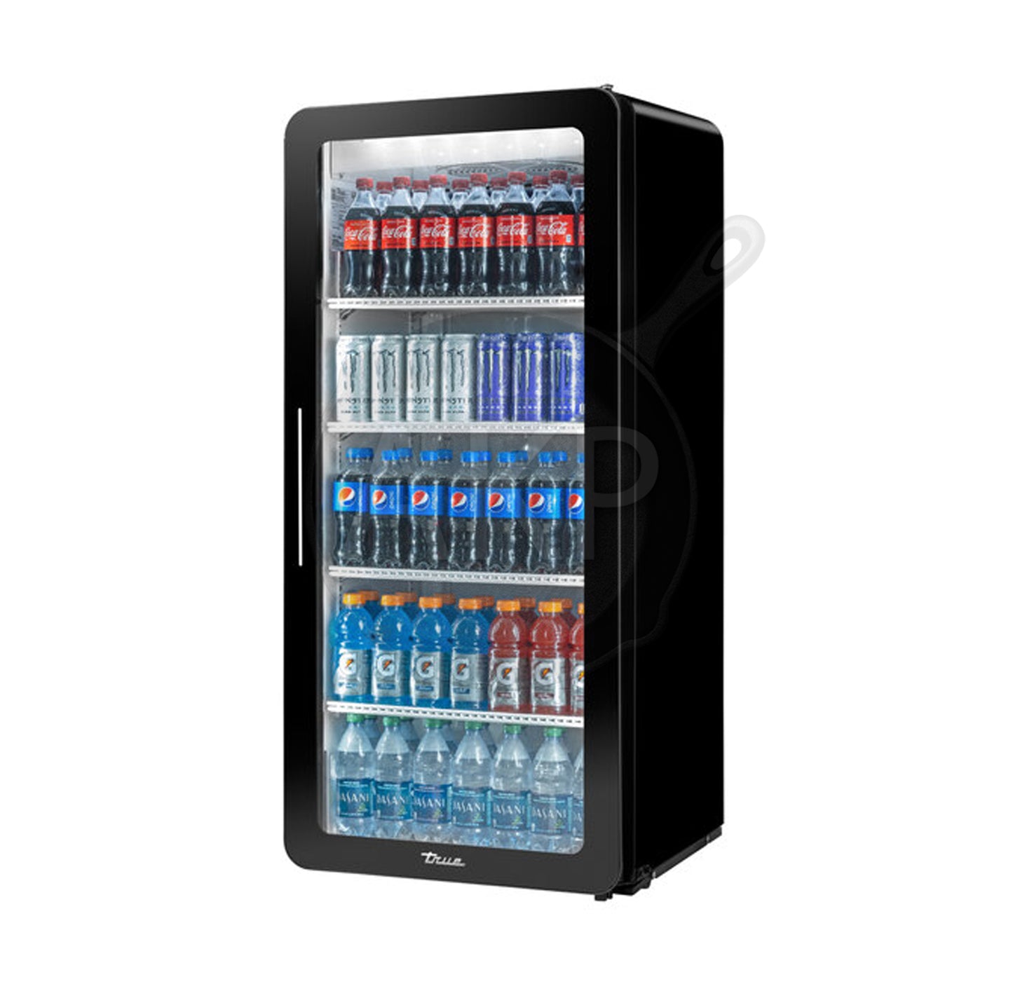 True CVM-11-HC~EGC01, 24" 1 Glass Door Curved Edge Merchandiser Refrigerator