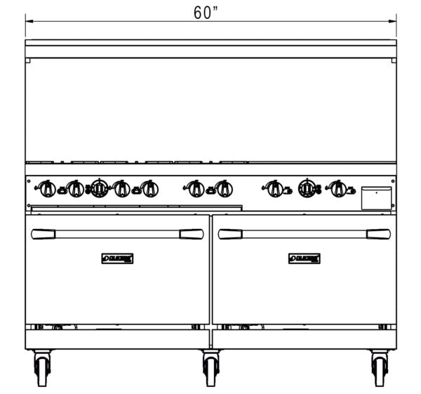 Dukers - DCR60-6B24GM - Advance kitchen Pros