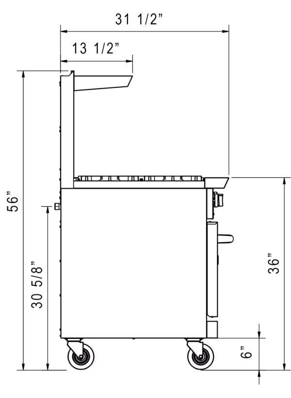 Dukers - DCR60-6B24GM - Advance kitchen Pros