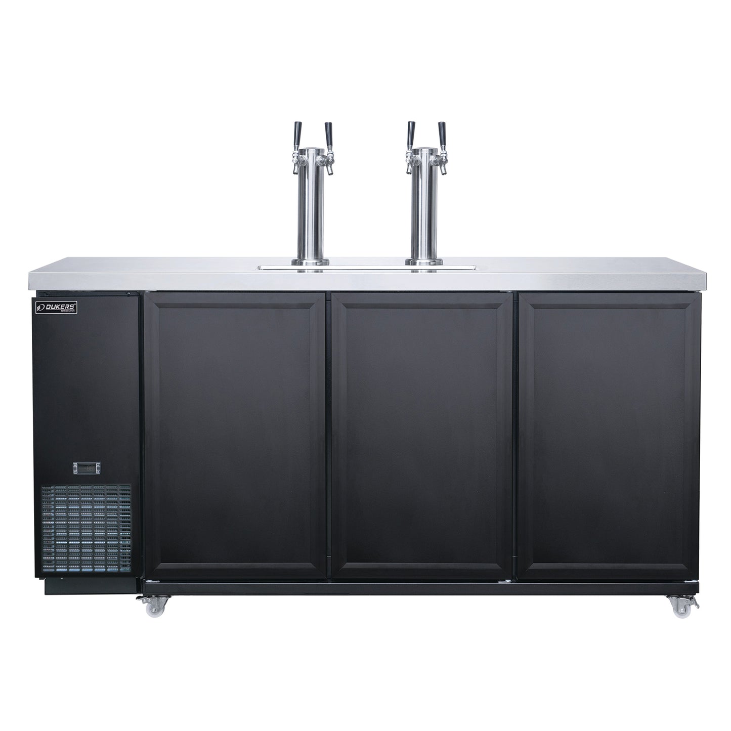 Dukers - DKB72-M3, Commercial 73" Double Tap Kegerator Draft Beer Refrigerator