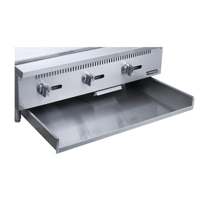 Dukers - DCGM24, Commercial 24" Griddle with 3/4"" Griddle Polished Plate and 2 Burners Natural Gas / Propane