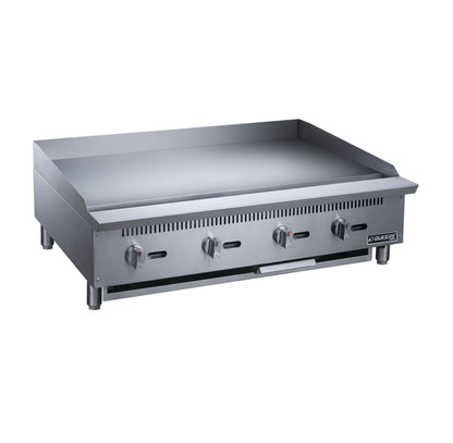 Dukers - DCGM48, Commercial 48" Griddle with 3/4" Griddle Polished Plate and 4 Burners Natural Gas / Propane