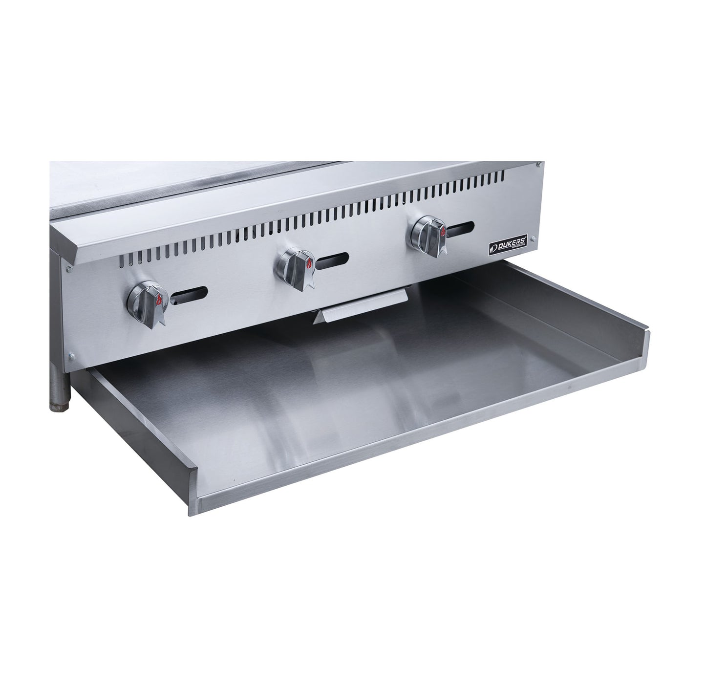 Dukers - DCGM48, Commercial 48" Griddle with 3/4" Griddle Polished Plate and 4 Burners Natural Gas / Propane