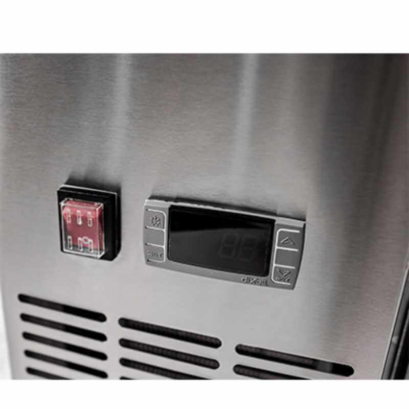 Saba - SBB-24-72SS, Commercial 72" 3 Solid Door Back Bar Refrigerator