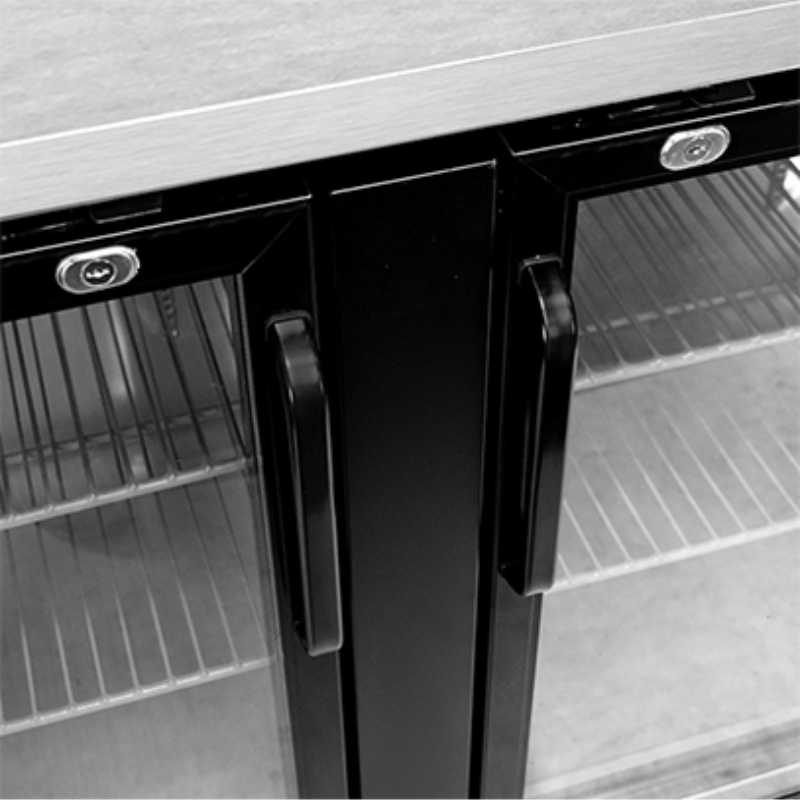 Saba - SBB-27-69G, Commercial 69" 2 Glass Door Back Bar Refrigerator
