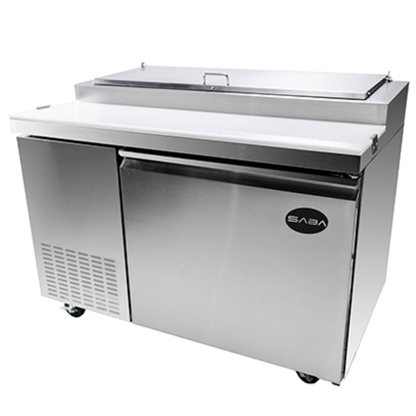 SPP-44-6 - Saba, Commercial 44" 1 Solid Door 6 Pan Pizza Prep Table Refrigerator